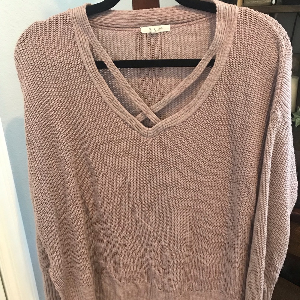Mauve c-neck sweater